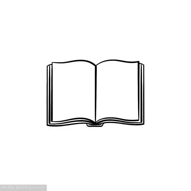 打开学生书手绘素描图标