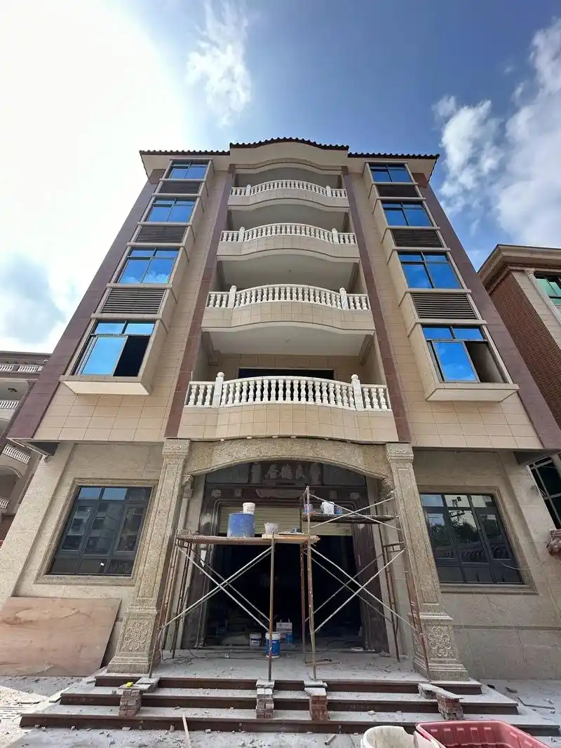 今天分享一栋自建房的大理石花岗岩搭配 - 抖音