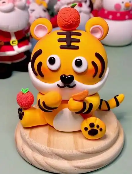 虎年来啦,可爱的小老虎捏起来～超轻粘土 小老虎-度小视