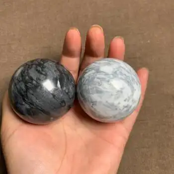 康乐球 黑白配阴阳八卦原石手球保健按摩康乐球掌心锻炼手握男士老人