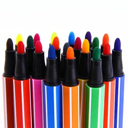 得力36色可水洗小树苗水彩笔粗杆画画学生儿童美术套装