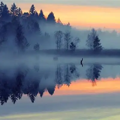 头像景色唯美意境大自然胡泊水中倒影太美了