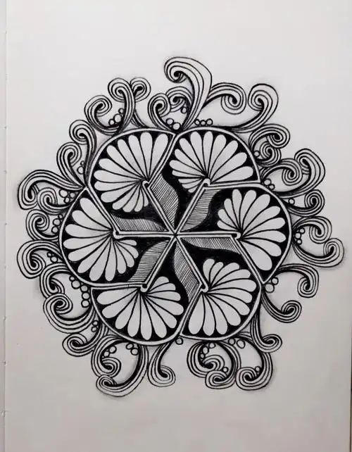 day159禅绕画步骤临摹