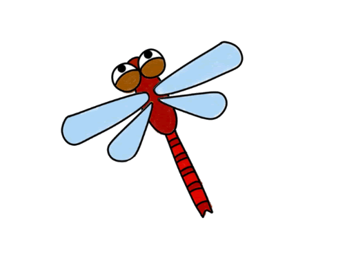 少儿简笔画大蜻蜓
