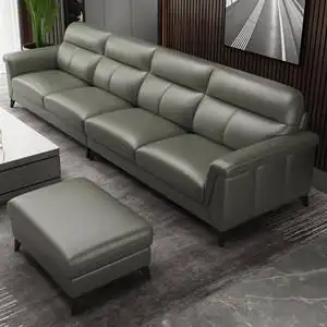 真皮沙发现代简约头层牛皮意式极简大小户型客厅直排网红高端组合