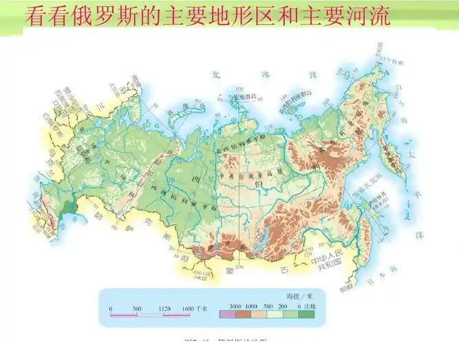 看看俄罗斯的主要地形区和主要河流