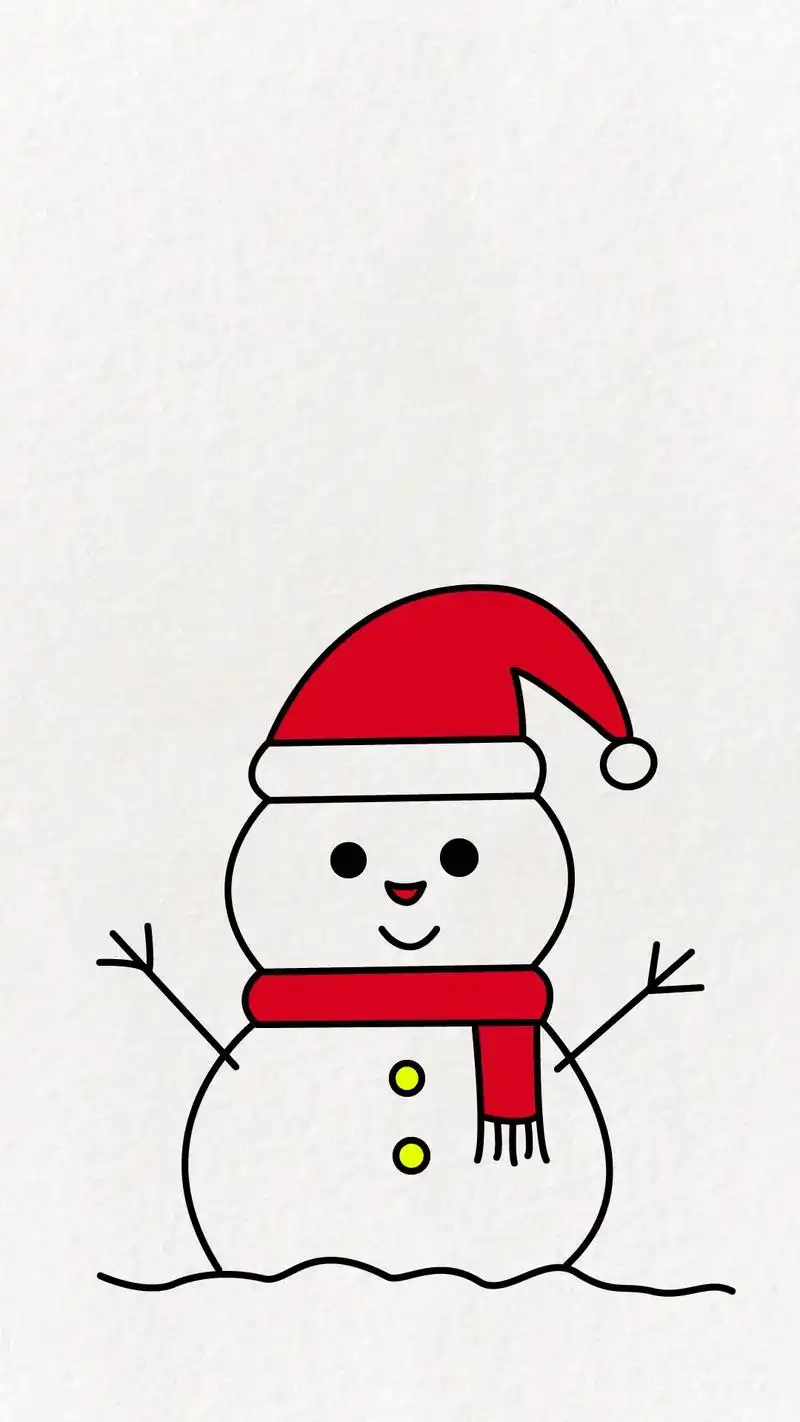 教你用数字一画一个可爱的小雪人简单又好看