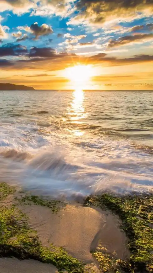 海上日出,高清图片,手机锁屏桌面-壁纸族
