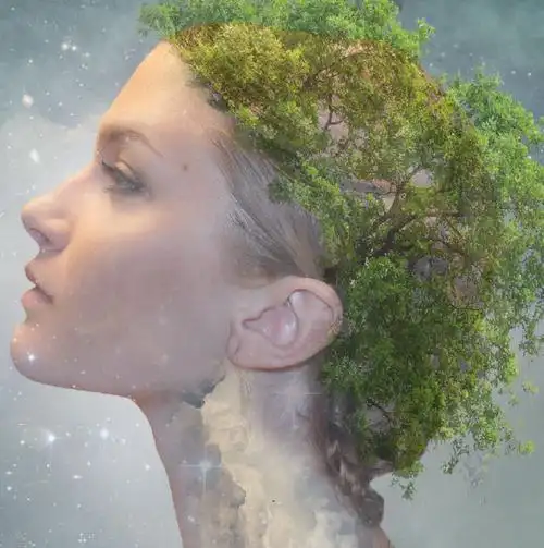 photoshop合成人物与自然完美融合的多重曝光人像图片