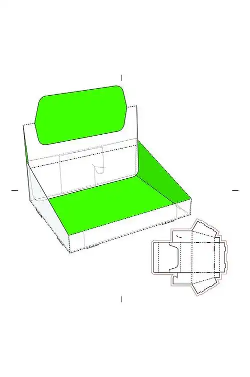 精美矢量立面带效果图包装盒展开图