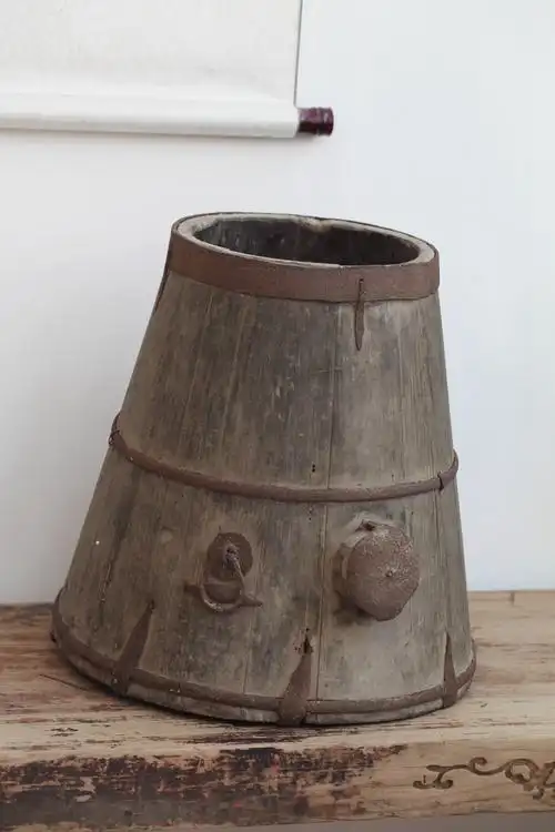 清代嘉量斛老物件老木桶老米斗民俗老木头制斛包老包邮包真老量器