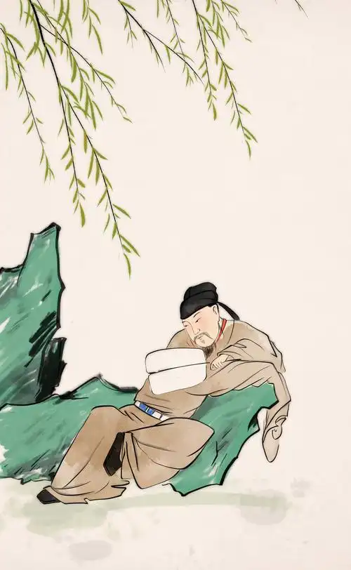 水墨国画古典诗词人物插图