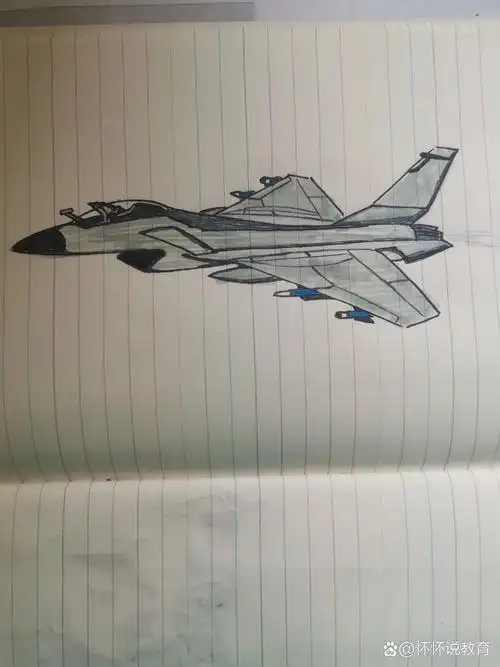 手绘中国空军歼——10战斗机,太帅了
