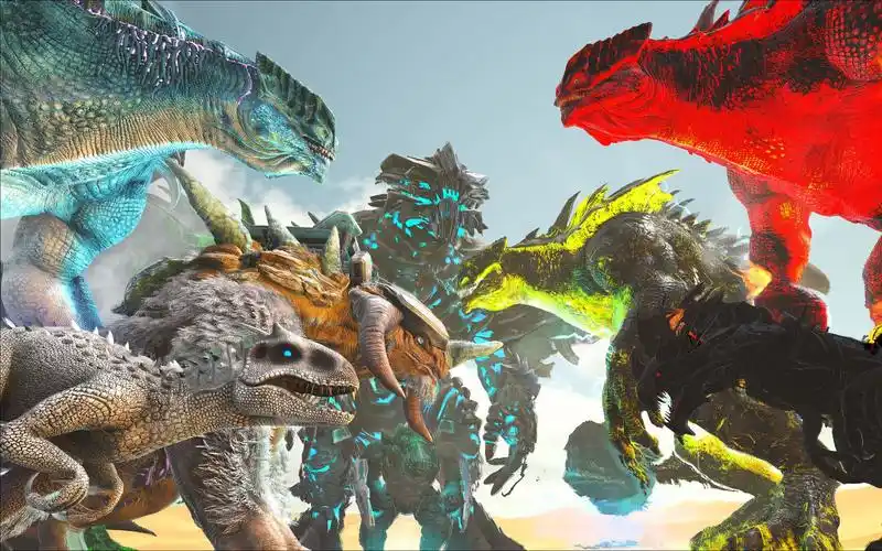 方舟原始完结:恐惧生灵vs最终boss泰克君王泰坦_哔哩哔哩bilibili