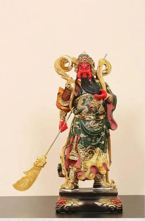 三漫陀 三漫陀台湾树脂关公佛像摆件武财神关二爷珈蓝菩萨左右护法 26