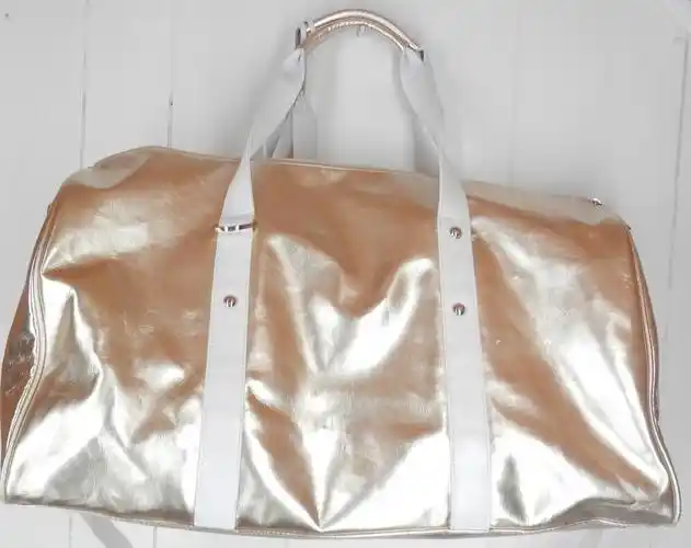 versace parfums large gold tote weekend bag