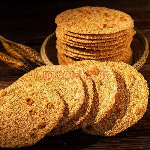 山东淄博周村特产香酥烧饼芝麻饼休闲零食880g实惠装 甜味