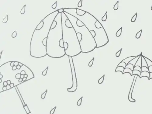 雨伞简笔画怎么画