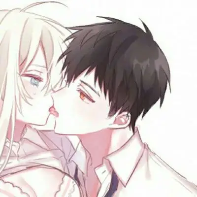 动漫情侣头像一对接吻 一攻一受cp头像一左一右