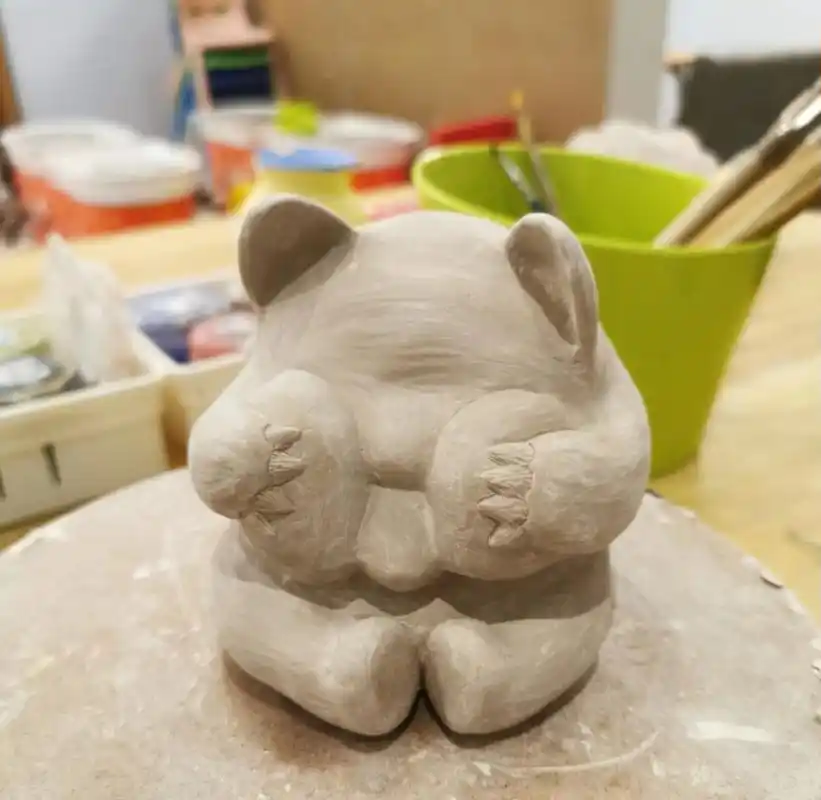 抖音图文来了  手工陶艺捏的小老虎成品出来了,我真的太喜欢 - 抖音