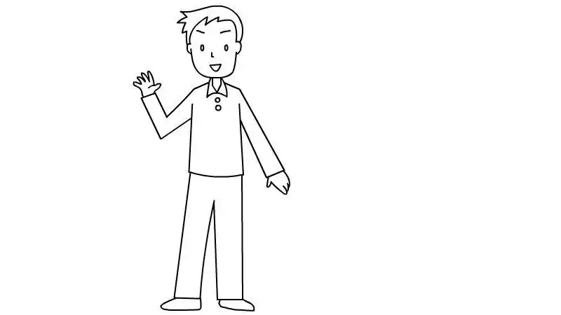 爸爸走路全身简笔画 简笔画图片大全-普车都