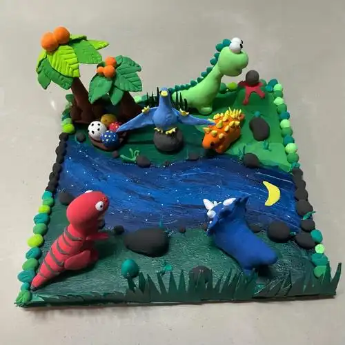 粘土作业恐龙世界