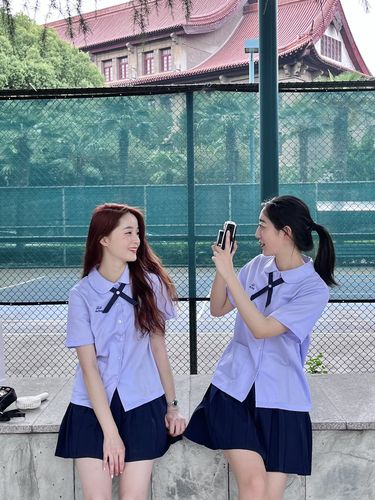 泰式校服jk制服女学院风衬衫裙子泰国娜诺全套高中生毕业班服套装