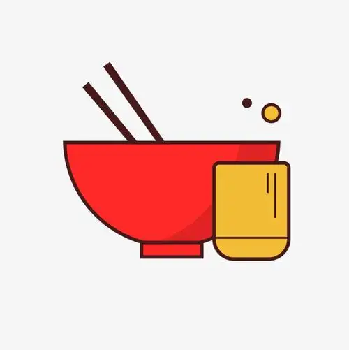 元宵节红色卡通手绘一碗汤圆牛年元宵节