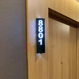 星级酒店发光房间号定制led门牌宾馆亮灯门牌高端公寓带灯提示牌