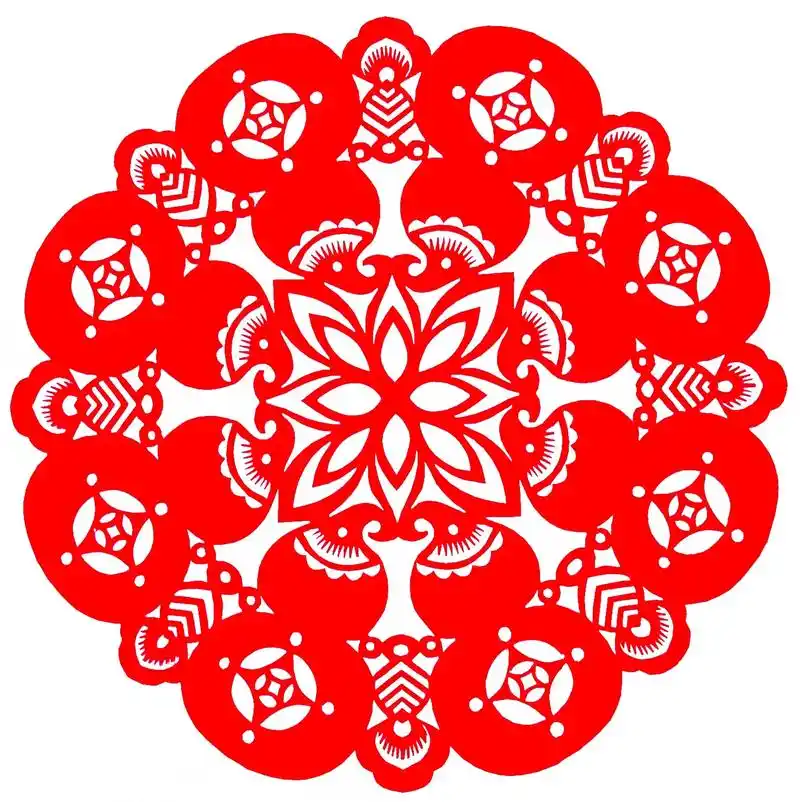 剪纸团花献"五一"致敬劳动者!祝全天下的劳动者们节日快乐!# - 抖音