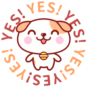 秋田君英文汪汪表情～yes