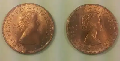 2枚英国1便士 23