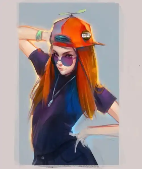 欧美手绘头像插画