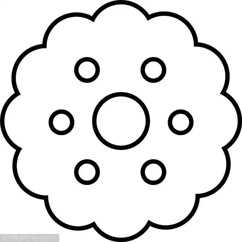 饼干图标轮廓线样式