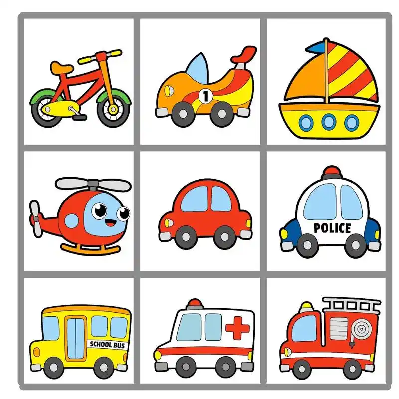 交通工具简笔画.电子版素材可打印#环创素材 #交通工具 #简 - 抖音