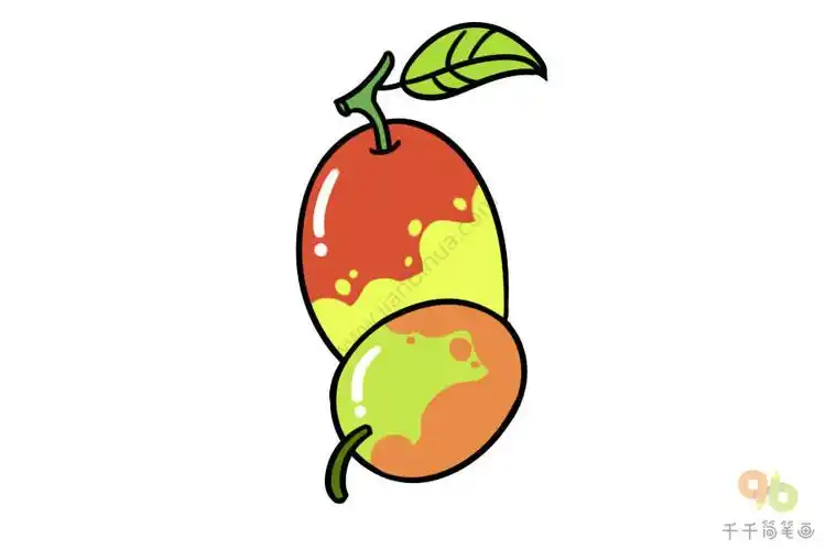 教你3分钟画出冬枣简笔画