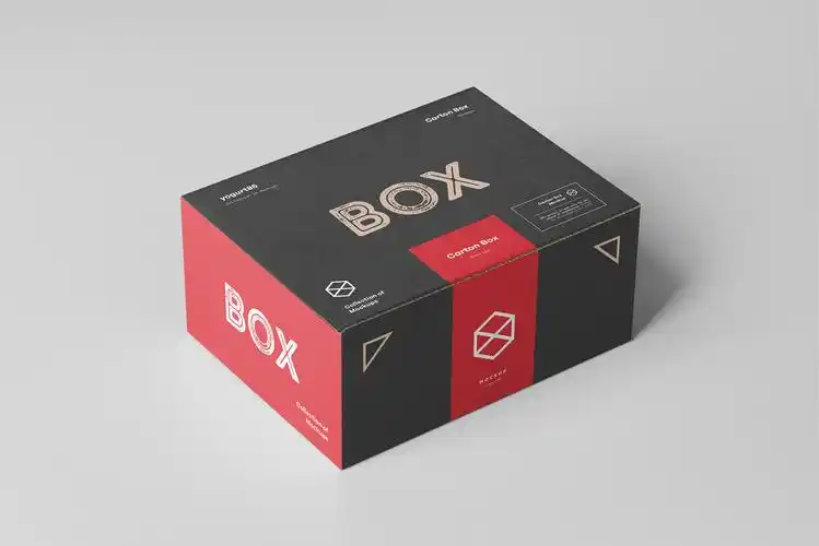 瓦楞纸产品包装箱外观设计展示样机模板素材 carton box mock-up 135