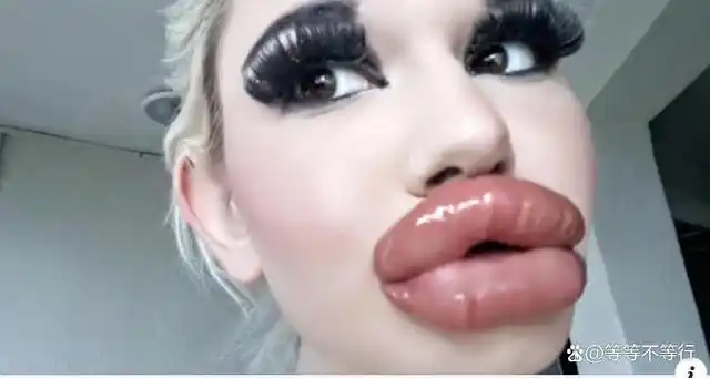 好看吗世界上最厚嘴唇长这样一女子唇部注射30次玻尿酸