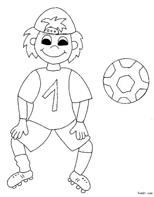 踢足球-简笔画图片-儿童资源网手机版