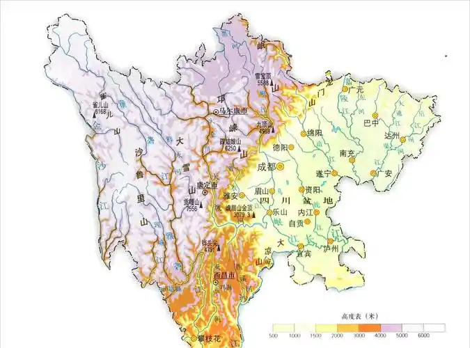 四川水系—黄河流域,长江南岸流域,龙门山以东流域_黑河_支流_嘉陵