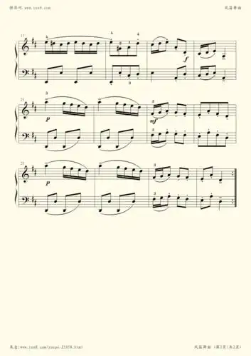 钢琴谱 - 风笛舞曲