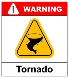 台风警报龙卷风的警告信号照片