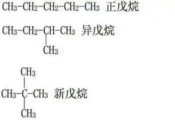 戊烷的同分异构体及名称