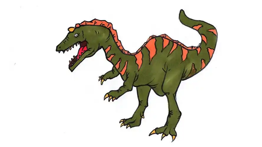 少儿简笔画(恐龙世界):重爪龙