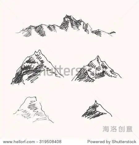 泉眼手绘简笔画