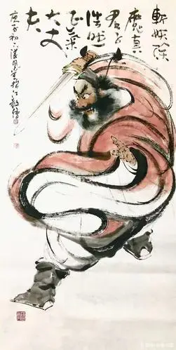 精品国画人物画唐赐福镇宅圣君钟馗系列作品欣赏