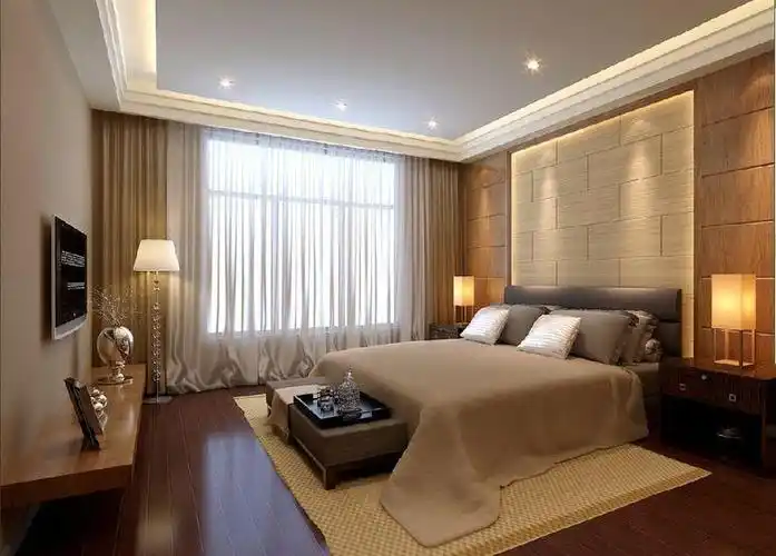 现代简约四居室卧室吊顶装修效果图欣赏