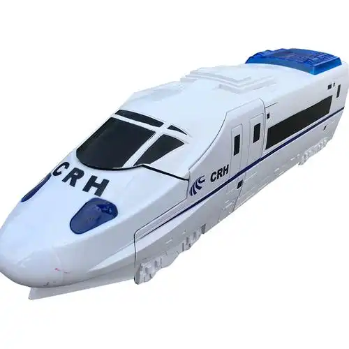 机器人火车玩具高铁动车高速列车大号男孩模型电动变形警车收藏送电池