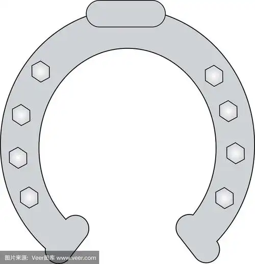 马蹄印在白色背景上.矢量插图.