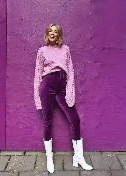 紫色裤子搭配什么颜色上衣 - 家有妆娘